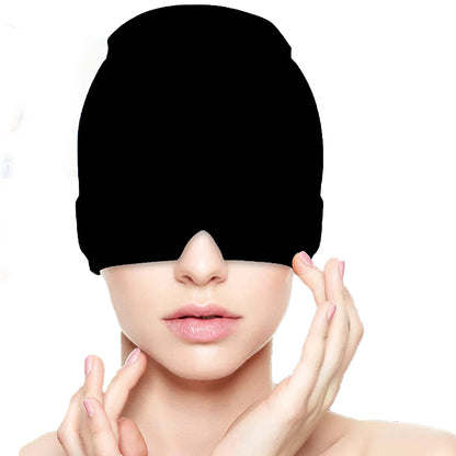 Ultimate Comfort Compress Hood with Gel Eye Mask-Hot & Cold Relief for Headaches and Migraines