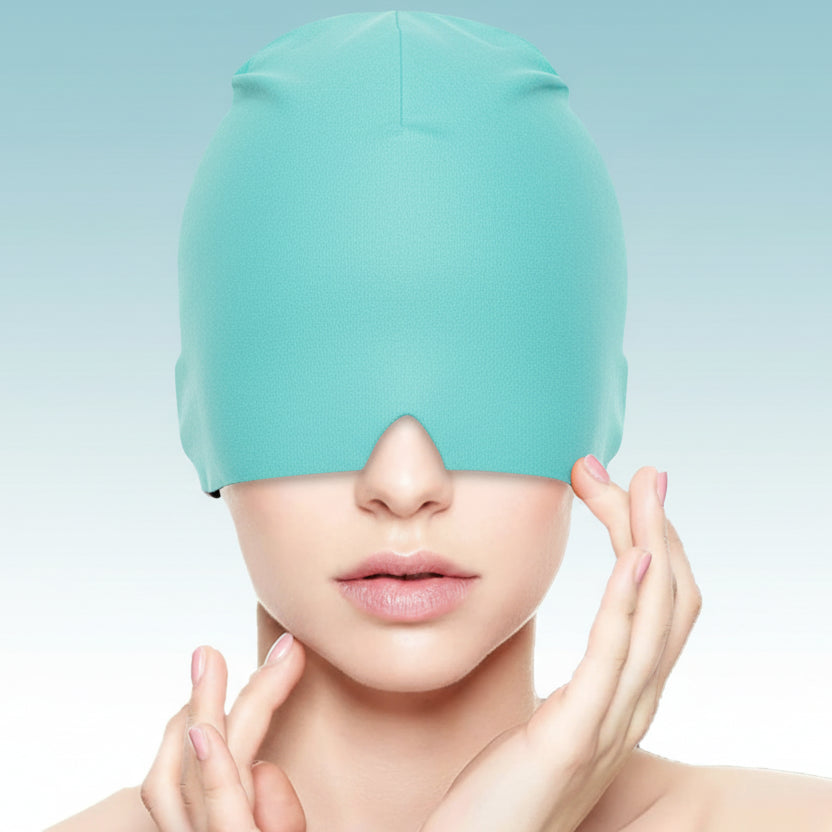 Ultimate Comfort Compress Hood with Gel Eye Mask-Hot & Cold Relief for Headaches and Migraines