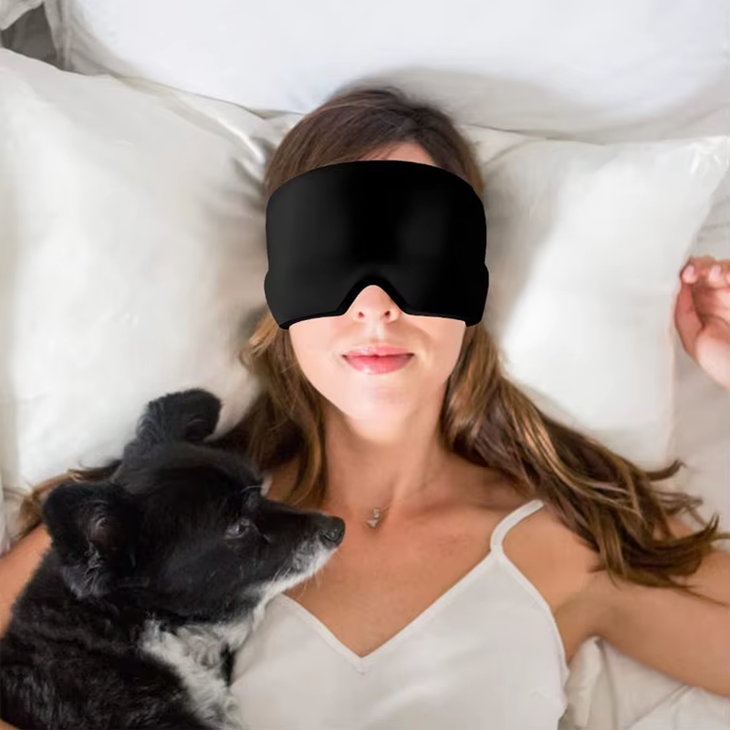 Ultimate Comfort Compress Hood with Gel Eye Mask-Hot & Cold Relief for Headaches and Migraines
